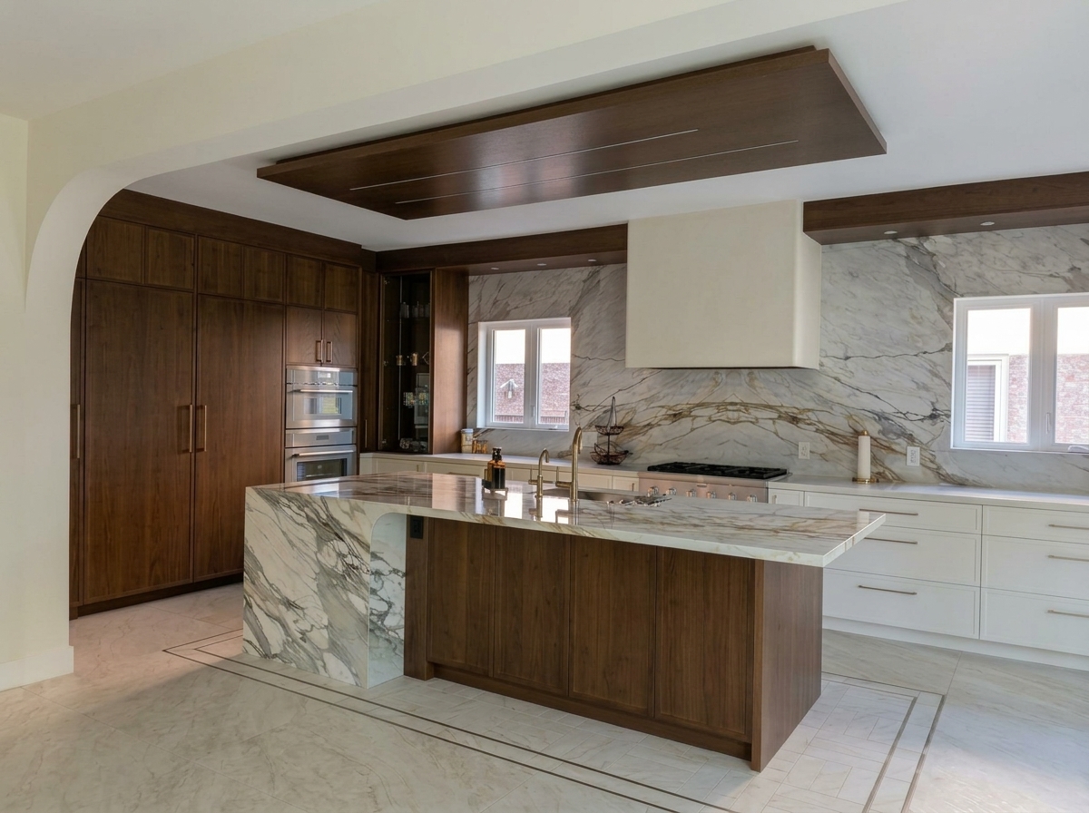 Dark Marble Custom Kitchen